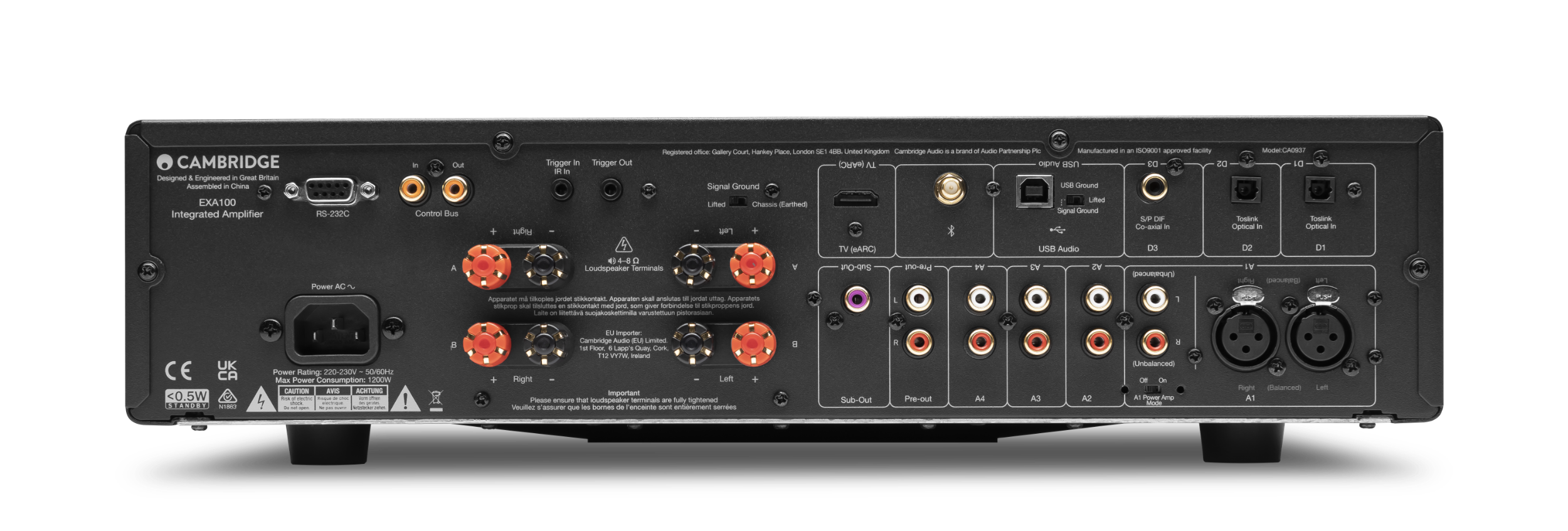 Cambridge Audio EXA100 &ndash; Amplificatore Integrato Classe AB 100 W